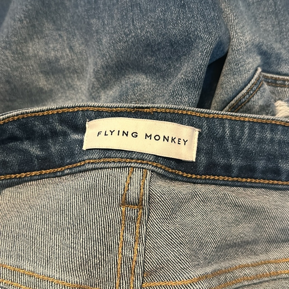 Flying Monkey Distressed Kick Flare Jeans - Picture 4 of 5